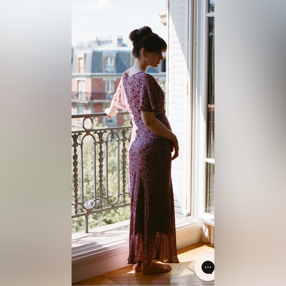 Floral Purple Maxi Dress